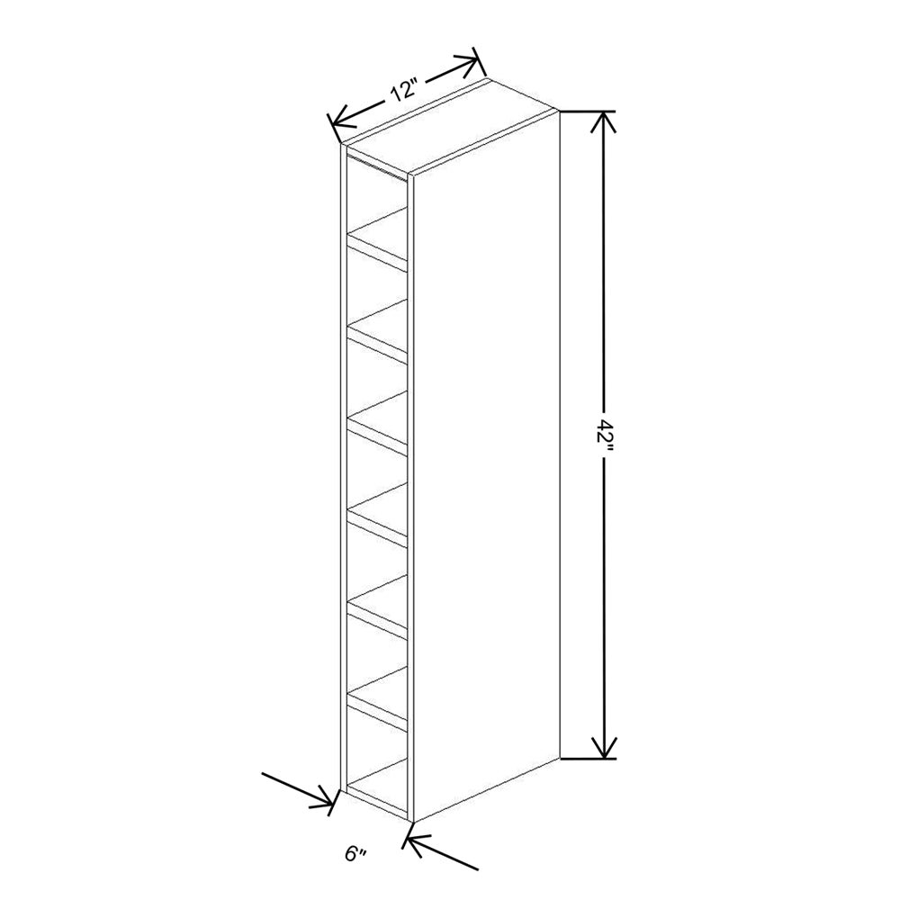 Fabuwood Illume Tuscany Nocce 3 06" W X 42" H X 12" D Wall Wine Cube