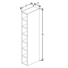 Fabuwood Allure Galaxy Desert Oak 06" W X 42" H X 12" D Wall Wine Cube