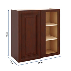 J&K Mahogany J5 Blind Wall Cabinet - 30" W x 30" H