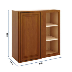 J&K Mocha Glazed K10 Blind Wall Cabinet - 30" W x 30" H
