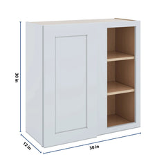 J&K White Shaker S8 Blind Wall Cabinet - 30" W x 30" H