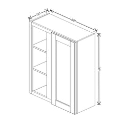 J&K Almond S2 Blind Wall Cabinet - 30" W x 36" H