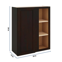 J&K Espresso K8 Blind Wall Cabinet - 30" W x 36" H