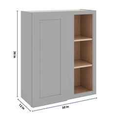 J&K Castle Grey S5 Blind Wall Cabinet - 30" W x 36" H