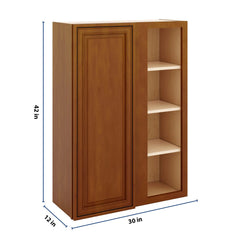 J&K Mocha Glazed K10 Blind Wall Cabinet - 30" W x 42" H