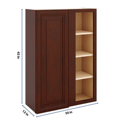 J&K Mahogany J5 Blind Wall Cabinet - 30" W x 42" H
