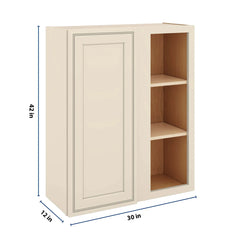 J&K Pearl Glazed H9 Blind Wall Cabinet - 30" W x 42" H