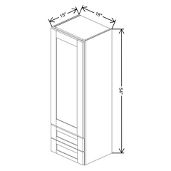 Fabuwood Allure Galaxy Mocha 18"W x 54"H Wall w/Drawers