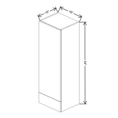 Fabuwood Ovela Catalina Frappe 1 18" W X 54" H X 15" D Wall Drawer Cabinet