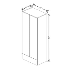 Fabuwood Ovela Catalina Frappe 1 24" W X 60" H X 15" D Wall Drawer Cabinet