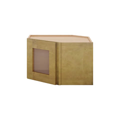 Modernform Cabinet Natural Shaker 24" W X 15" H X 12" D Diagonal Corner Glass Door Wall Cabinet