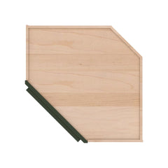 Modernform Cabinet Slim Sage Green 24" W X 15" H X 12" D Diagonal Corner Glass Door Wall Cabinet