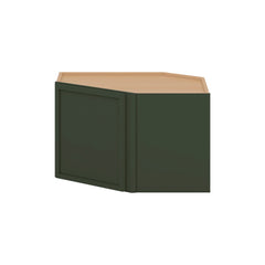 Modernform Cabinet Slim Sage Green 24" W X 15" H X 12" D Diagonal Corner Wall Cabinet