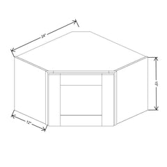 Fabuwood Allure Luna Timber 24"W X 15"H   Diagonal Corner Wall