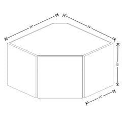Fabuwood Illume Tuscany Muratti 1 15"H Diagonal Corner Wall