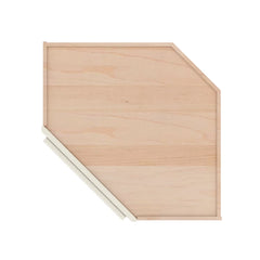 Modernform Cabinet Slim Dove White 24" W X 30" H X 12" D Wall Diagonal Corner Glass Door Cabinet