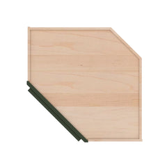 Modernform Cabinet Slim Sage Green 24" W X 30" H X 12" D Wall Diagonal Corner Glass Door Cabinet