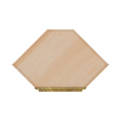 Modernform Cabinet Natural Shaker 24" W X 30" H X 12" D Wall Diagonal Corner Glass Door Cabinet