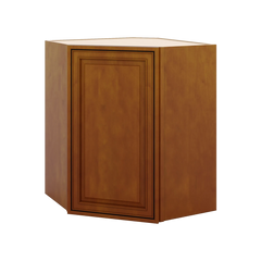 J&K Mocha Glazed K10 Wall Diagonal Cabinet - 24" W x 30" H