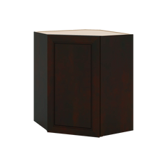 J&K Espresso K8 Wall Diagonal Cabinet - 24" W x 30" H