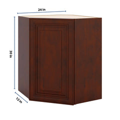 J&K Mahogany J5 Wall Diagonal Cabinet - 24" W x 30" H