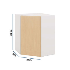 Modernform Cabinet Natural Oak 24" W X 30" H X 12" D Wall Diagonal Corner Cabinet