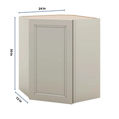 J&K Pebble B6 Wall Diagonal Cabinet - 24" W x 30" H