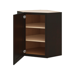 J&K Espresso K8 Wall Diagonal Cabinet - 24" W x 30" H