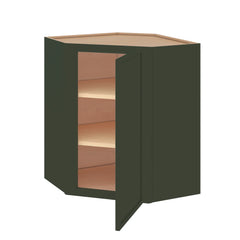 Modernform Cabinet Slim Sage Green 24" W X 30" H X 12" D Wall Diagonal Corner Cabinet