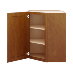 J&K Mocha Glazed K10 Wall Diagonal Cabinet - 24" W x 30" H