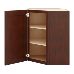 J&K Mahogany J5 Wall Diagonal Cabinet - 24" W x 30" H