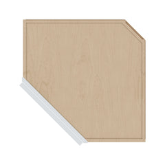 J&K White Shaker S8 Wall Diagonal Cabinet - 24" W x 30" H