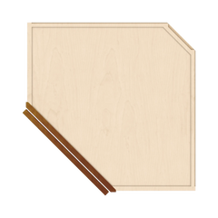 J&K Mocha Glazed K10 Wall Diagonal Cabinet - 24" W x 30" H