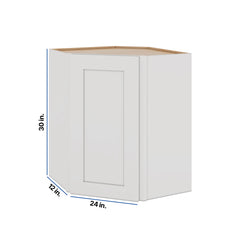 Modernform Cabinet White Shaker 24" W X 30" H X 12" D Wall Diagonal Corner Cabinet