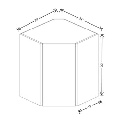 Fabuwood Illume Catalina Bianco Matte 30"H Diagonal Corner Wall