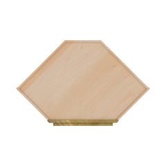 Modernform Cabinet Natural Shaker 24" W X 36" H X 12" D Wall Diagonal Corner Glass Door Cabinet