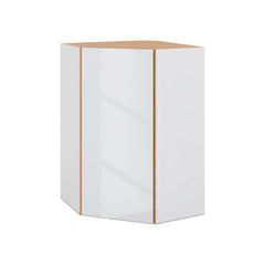 Modernform Cabinet Gloss White 24" W X 36" H X 12" D Wall Diagonal Corner Cabinet