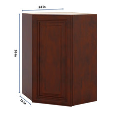 J&K Mahogany J5 Wall Diagonal Cabinet - 24" W x 36" H