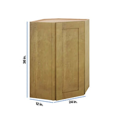 Modernform Cabinet Natural Shaker 24" W X 36" H X 12" D Wall Diagonal Corner Cabinet