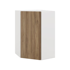 Modernform Cabinet Walnut 24" W X 36" H X 12" D Wall Diagonal Corner Cabinet