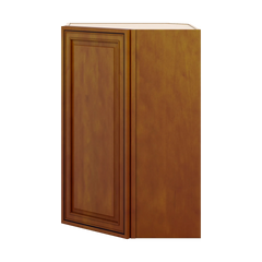 J&K Mocha Glazed K10 Wall Diagonal Cabinet - 24" W x 36" H