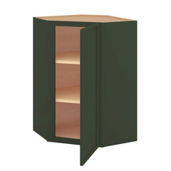 Modernform Cabinet Slim Sage Green 24" W X 36" H X 12" D Wall Diagonal Corner Cabinet