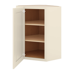 J&K Pearl Glazed H9 Wall Diagonal Cabinet - 24" W x 36" H