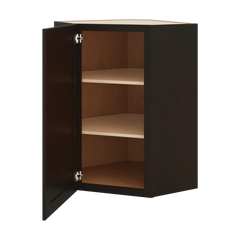 J&K Espresso K8 Wall Diagonal Cabinet - 24" W x 36" H