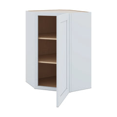 J&K White Shaker S8 Wall Diagonal Cabinet - 24" W x 36" H