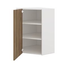 Modernform Cabinet Walnut 24" W X 36" H X 12" D Wall Diagonal Corner Cabinet