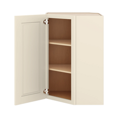 J&K Pearl Glazed H9 Wall Diagonal Cabinet - 24" W x 36" H