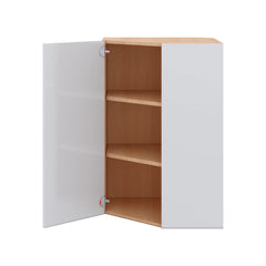 Modernform Cabinet Gloss White 24" W X 36" H X 12" D Wall Diagonal Corner Cabinet