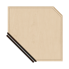 J&K Espresso K8 Wall Diagonal Cabinet - 24" W x 36" H