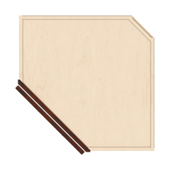 J&K Mahogany J5 Wall Diagonal Cabinet - 24" W x 36" H